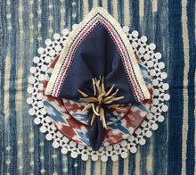 Load image into Gallery viewer, Kim Seybert Firework Napkin in Blue, White &amp; Red - Set of 4