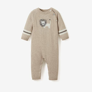 Elegant Baby Lion Cotton Knit Baby Jumpsuit