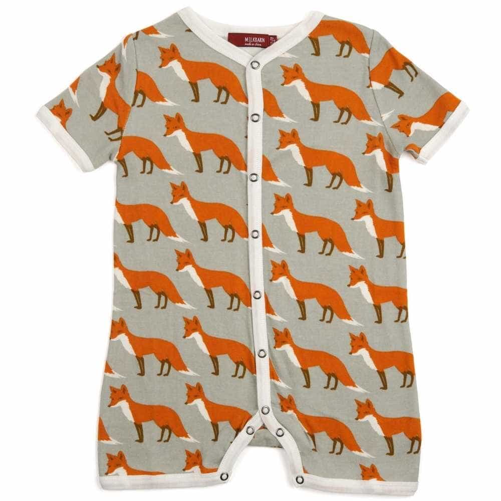 Milkbarn Kids Shortall Orange Fox 12-18 M