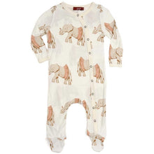 Load image into Gallery viewer, Milkbarn Tutu Elephant Bamboo Snap Footed Romper 0-3M