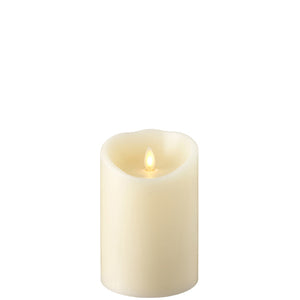 4" x 5.5" Push Flame Ivory Pillar Candle