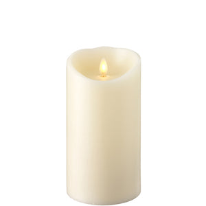 4" x 7.5" Push Flame Ivory Pillar Candle