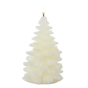 4.25" X 8" IVORY CHRISTMAS TREE CANDLE