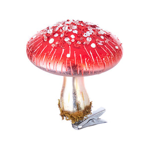 4"Clip-On Mushroom Ornament