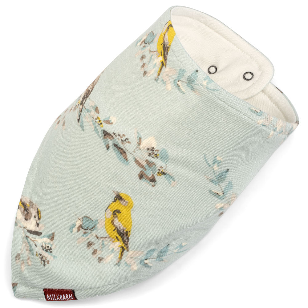 Milkbarn Kerchief Bib - Blue Bird (Bamboo)