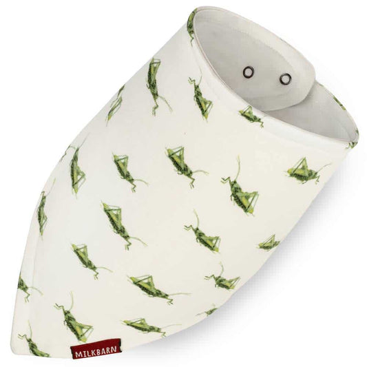 Milkbarn Organic Kerchief Bib- Grasshopper