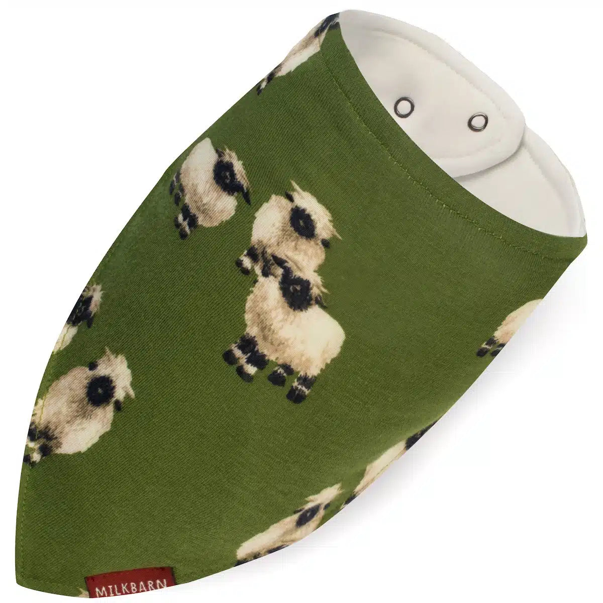 Bamboo Kerchief Bib in Valais Sheep, Milkbarn