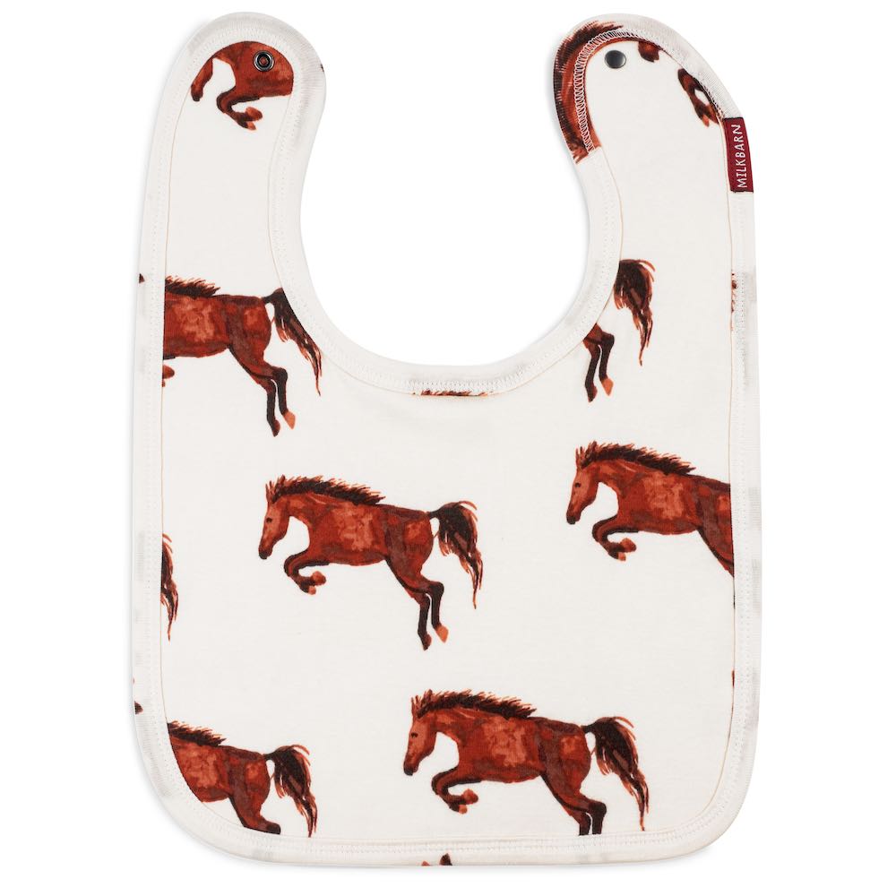 Milkbarn Traditional Bib - Natural Horse (Organic)