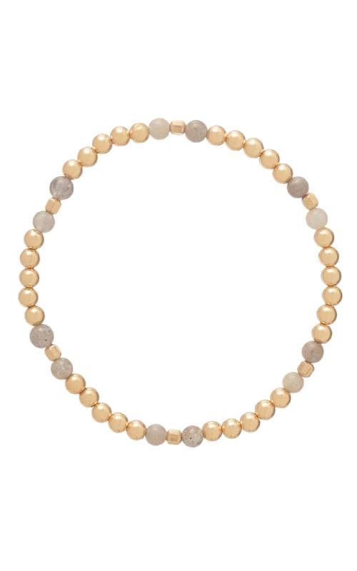 enewton Essence Pattern Gold 4mm Bead Bracelet - Labradorite