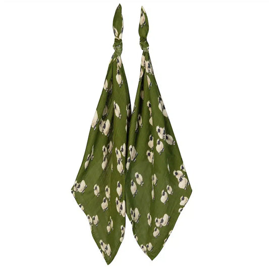 Milkbarn Organic Cotton Burp Cloth Set Valais Sheep