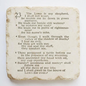 Twelve Stone Art Large Block Psalm 23