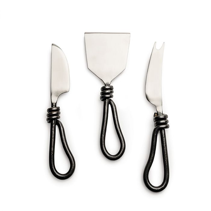 Simon Pearce Hardwick Cheese Knife Set, Gift Boxed