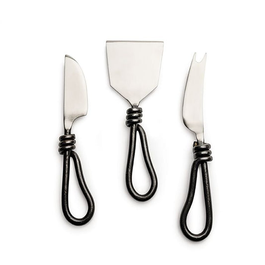 Simon Pearce Hardwick Cheese Knife Set, Gift Boxed