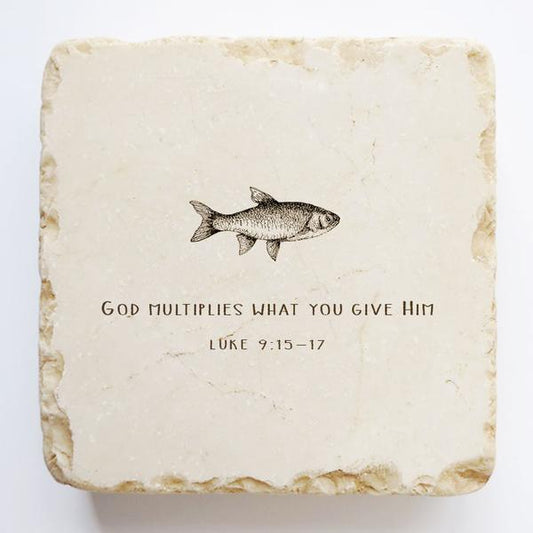 Twelve Stone Art Large Block (Luke 9:15-17)