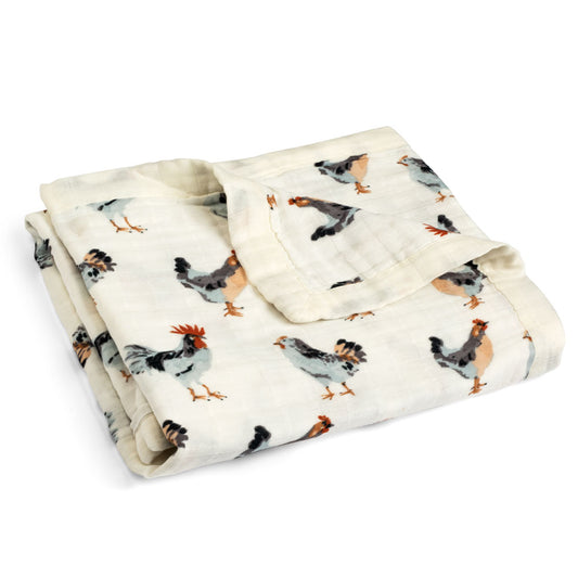 Milkbarn Chicken Big Lovey Muslin Blanket