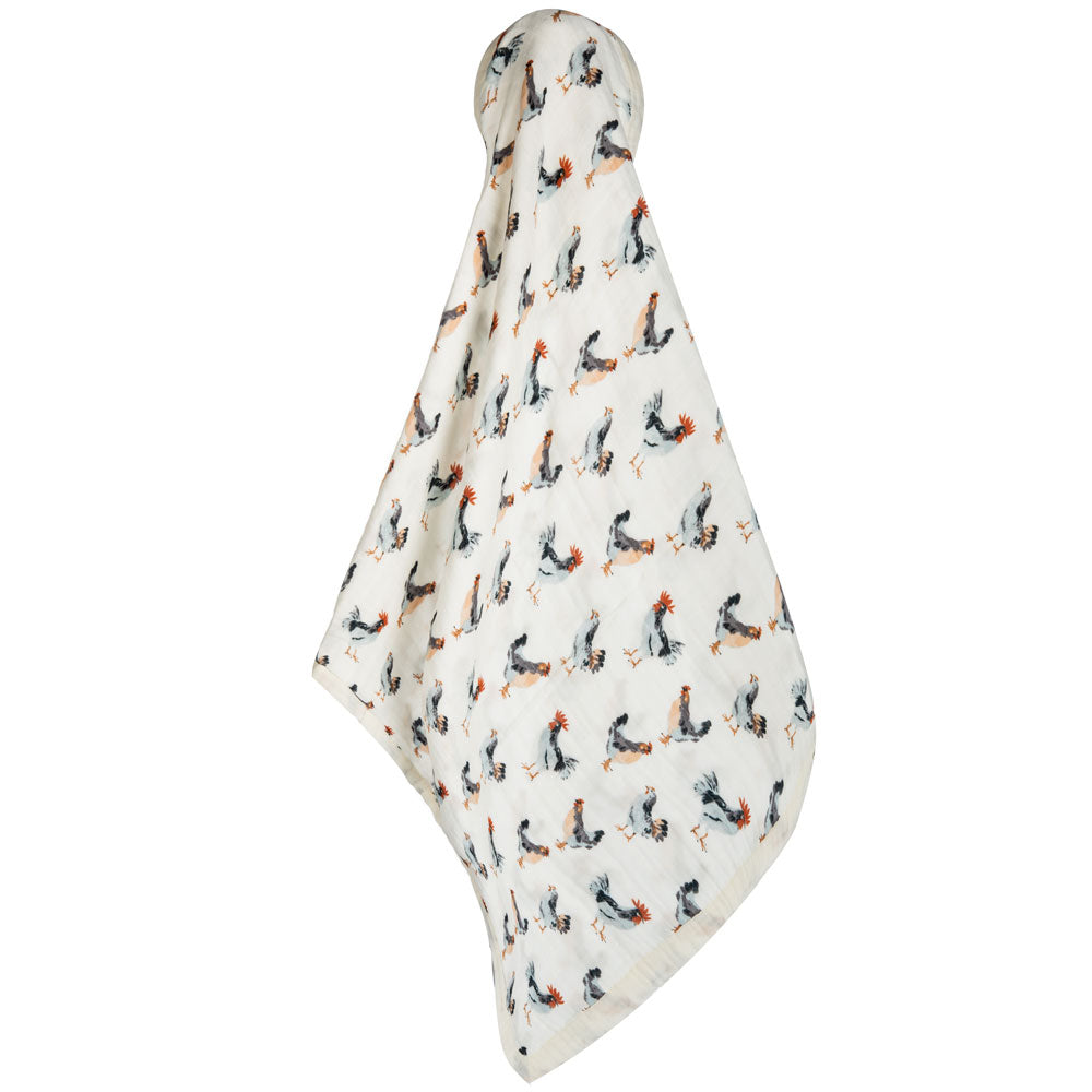 Milkbarn Chicken Big Lovey Muslin Blanket