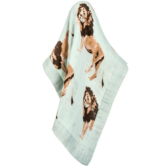 Milkbarn Mini Lovey Lion Muslin Security Blanket