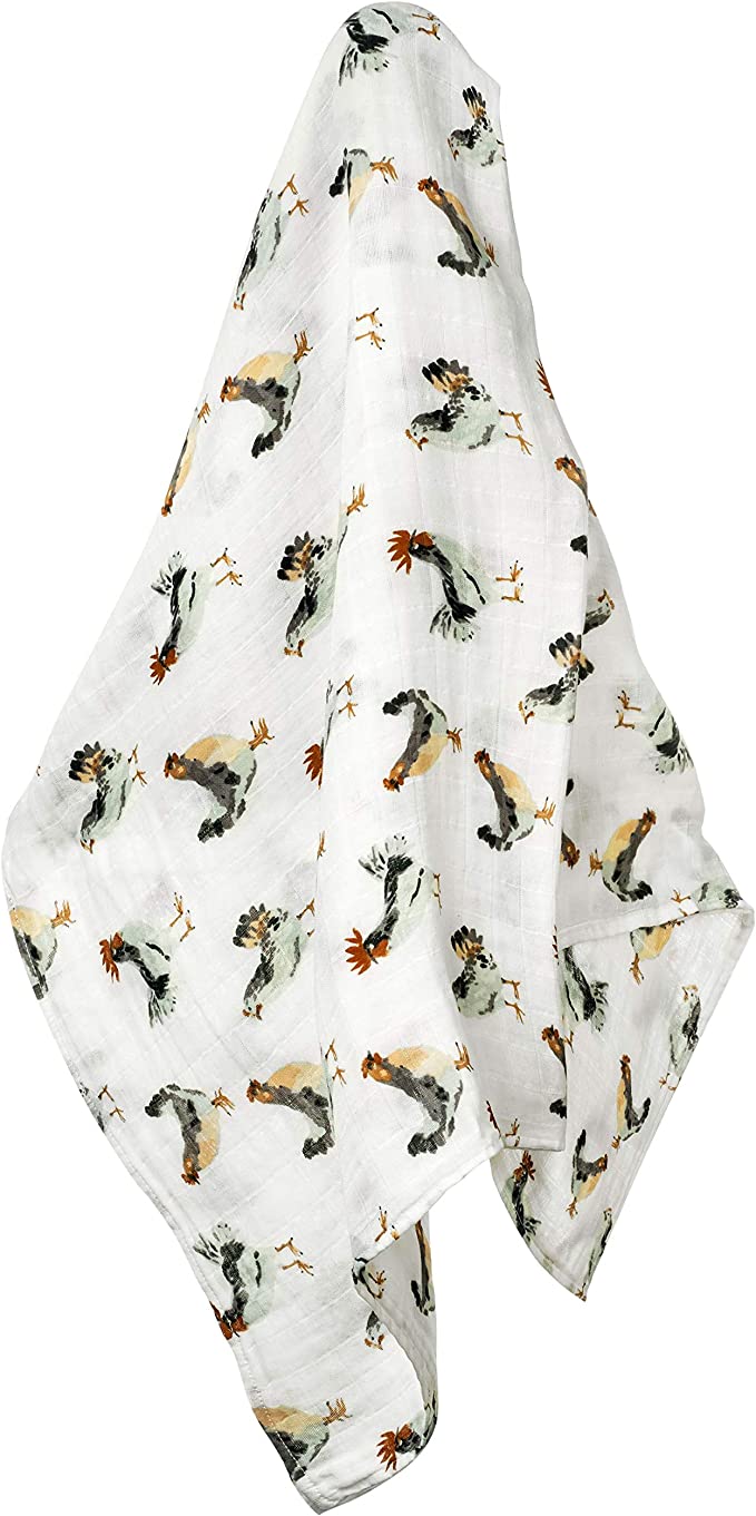 Milkbarn  Organic Cotton Chicken Swaddle