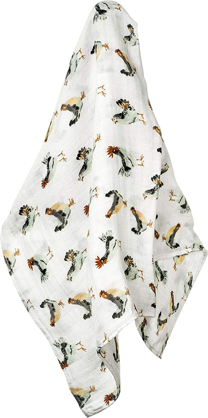 Milkbarn  Organic Cotton Chicken Swaddle