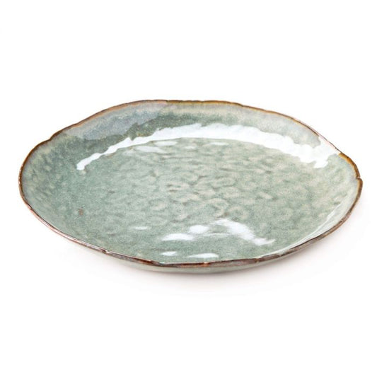 Simon Pearce Burlington Dinner Plate, Moss Glen