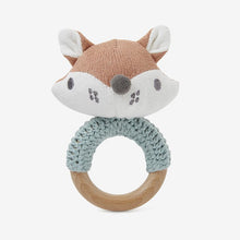 Load image into Gallery viewer, Elegant Baby Felix Fox Wooden Baby Rattle