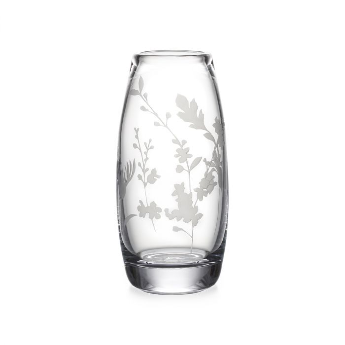 Simon Pearce Addison Vase, Engraved Floral