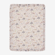 Load image into Gallery viewer, Elegant Baby Unicorn Print Organic Muslin Baby Blanket with Fur Back