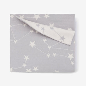 Elegant Baby Gray Constellation Organic Cotton Baby Blanket
