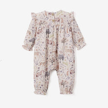 Load image into Gallery viewer, Elegant Baby 6 - 9 Month Floral Print Organic Muslin Flutter Baby Jumpsuit