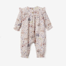 Load image into Gallery viewer, Elegant Baby 3 - 6 Month Floral Print Organic Muslin Flutter Baby Jumpsuit