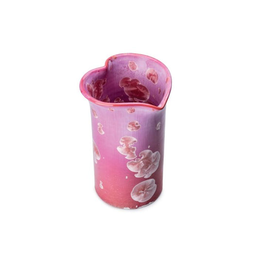 Simon Pearce Rose Crystalline Heart Vase, Medium