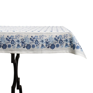 Mirabelle Linen 54" Square Tablecloth in Chambray - Juliska