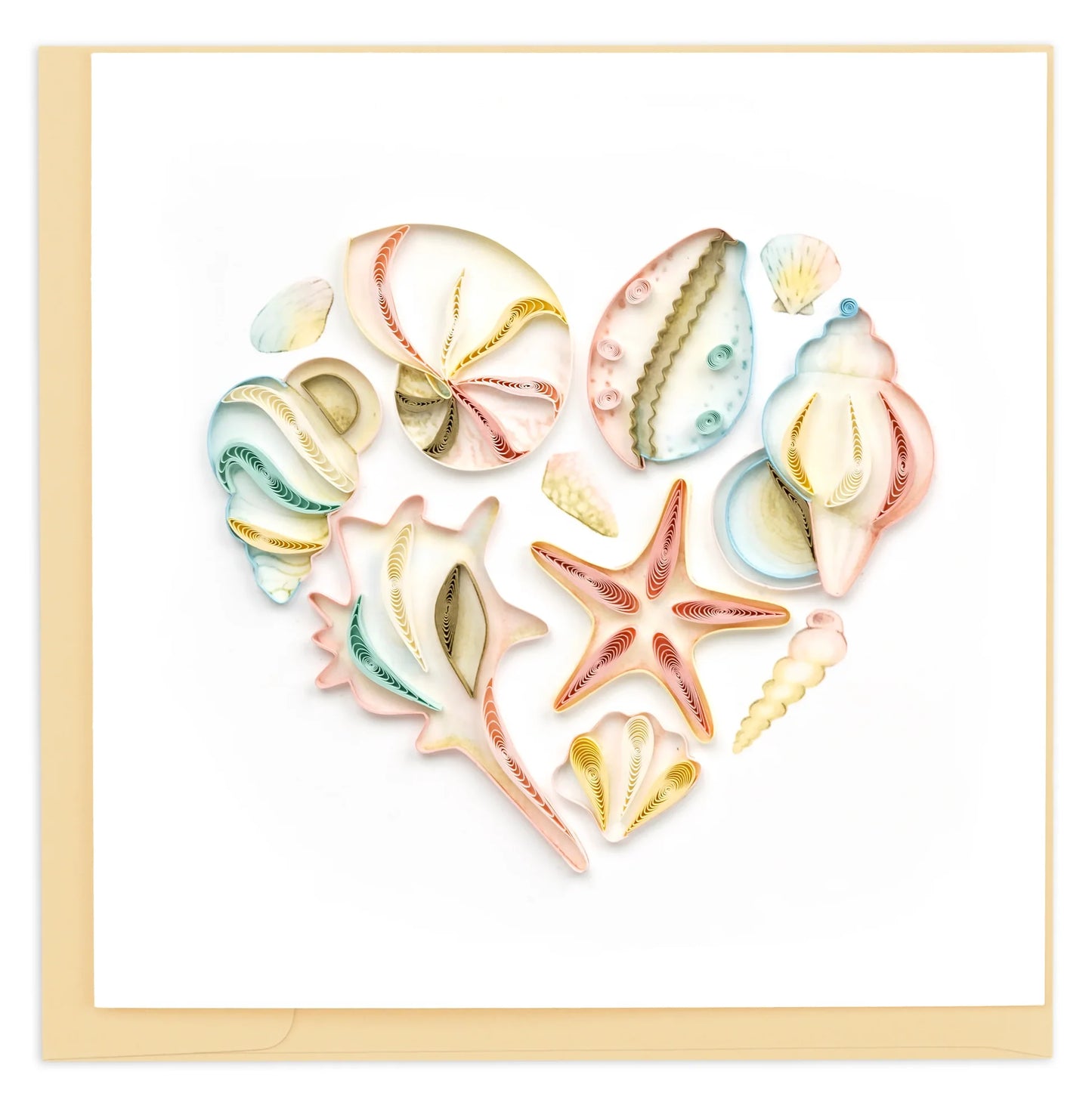 Quilling Card- Seashell Heart