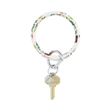 Load image into Gallery viewer, Oventure Leather Big O Key Ring - White Floral