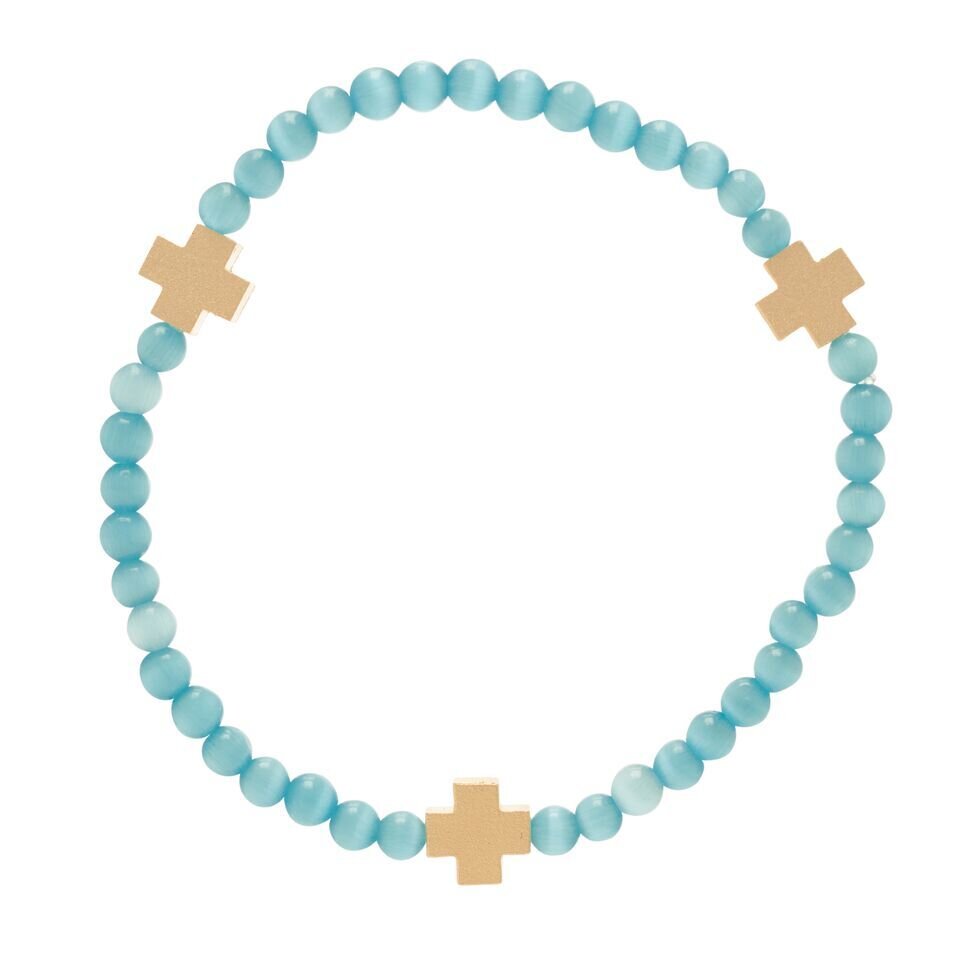 enewton Signature Cross Dream Bracelet Matte Gold Turquoise