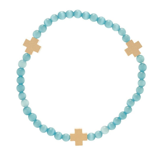 enewton Signature Cross Dream Bracelet Matte Gold Turquoise