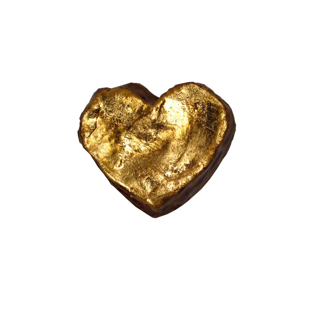 Gold Leaf Handmade Heart 3""
