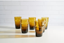 Load image into Gallery viewer, Moroccan Beldi Glassware - Amber - Set of 6