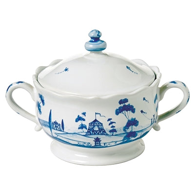Juliska Country Estate Delft Blue Sugar Pot with Lid
