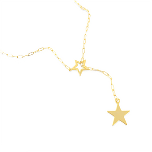 Star Lariat Necklace - Gold