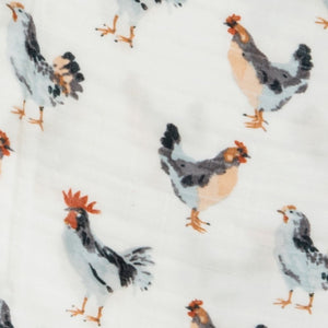 Milkbarn Chicken Big Lovey Muslin Blanket
