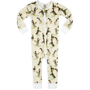 3-6M Duck Organic Zipper Pajama Milkbarrn