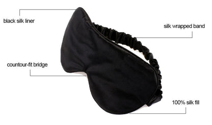 Branché Noir De Nuit Silk Eye Masque