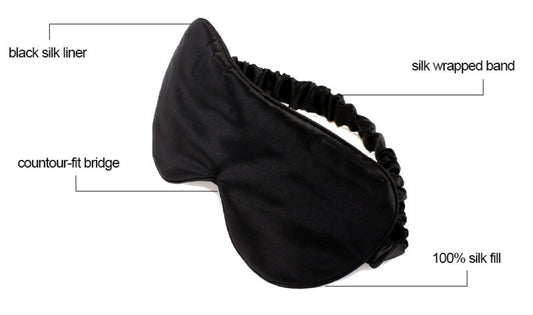 Branché Noir De Nuit Silk Eye Masque