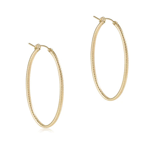 enewton Oval Gold 1" Hoop Textured