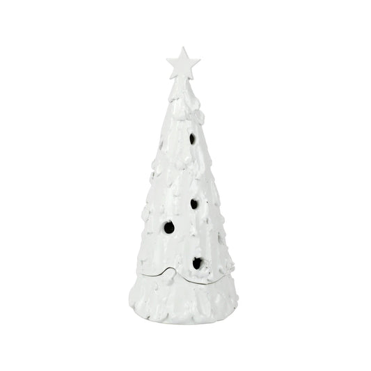 Vietri Foresta White Medium Flocked Tree with Star