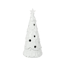 Load image into Gallery viewer, Vietri Foresta White Medium Flocked Tree with Star