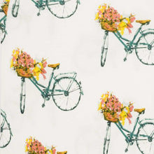 Load image into Gallery viewer, Milkbarn Floral Bicycle Bamboo Kerchief Bib