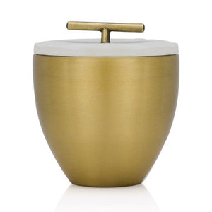 Thymes Frasier Fir Gold Metal Candle with Ceramic Lid