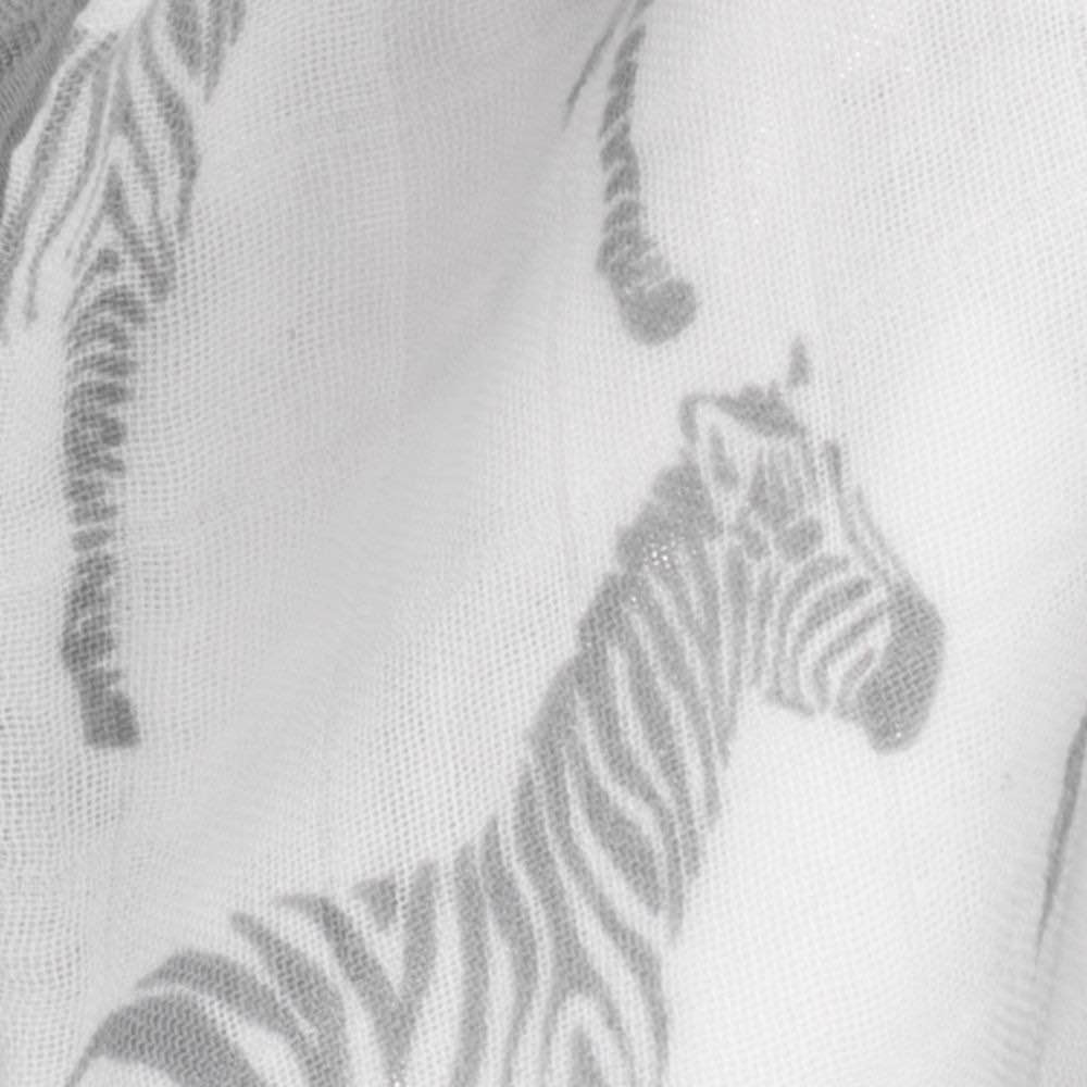 Milkbarn Grey Zebra Organic Cotton Muslin Burp Cloth Set